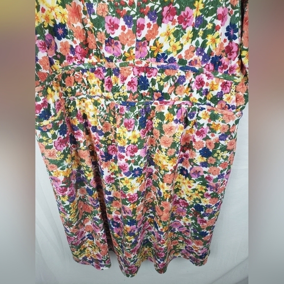 NWOT Cato Orange Multicolored Puff Short Sleeve Dress Sz XL - Picture 4 of 12